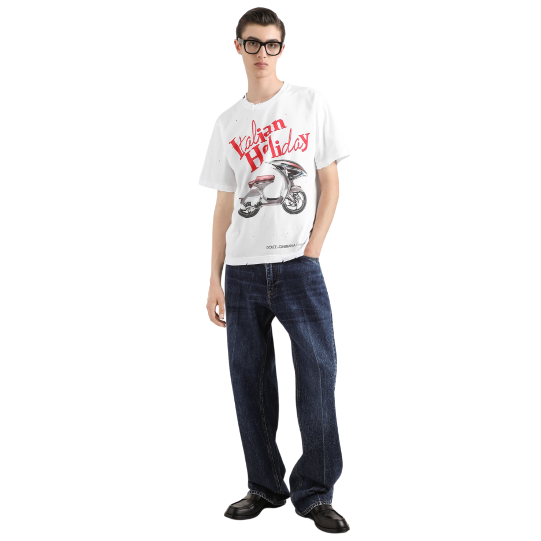 DG Cotton T-shirt with Vespa print