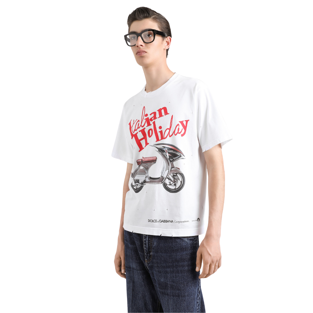 DG Cotton T-shirt with Vespa print