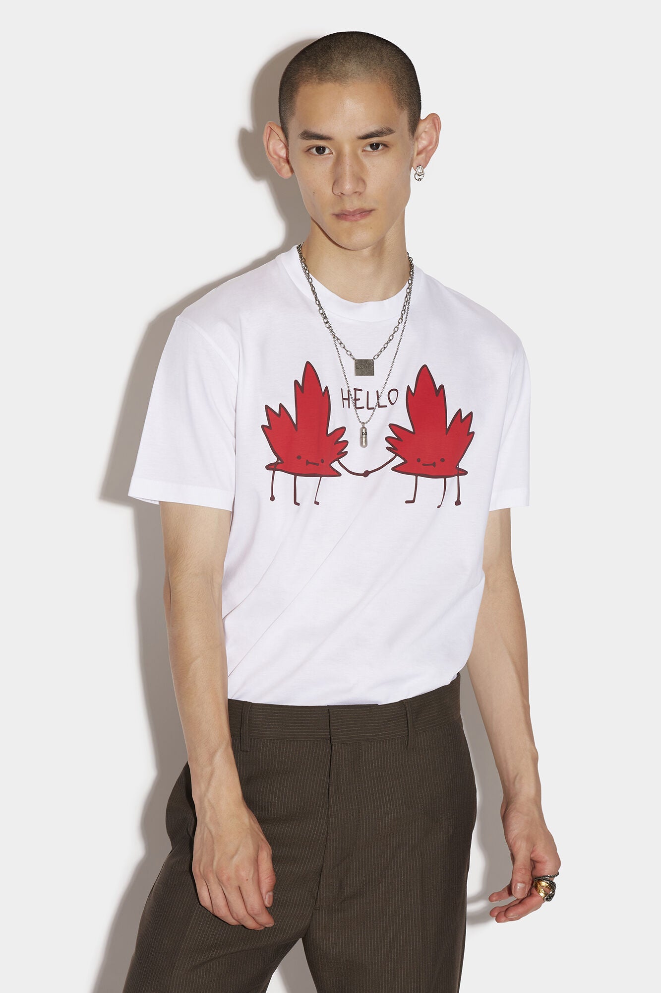 DSQ Hello Leaves Cooles T-Shirt